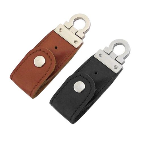 USB-minne 16 GB Nyckelring Läder / Metall - Olika färger