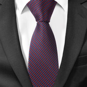 Smal slips smårutig röd / svart / blå "Kreuger"