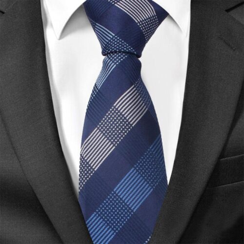 Smal slips blå bredrandig diagonalt "Malik"