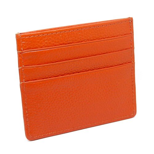 Korthållare i konstläder - Orange