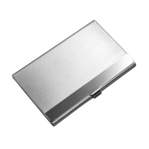 Slimmad korthållare i rostfritt stål "Horizon" - Silver