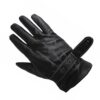Klassiska handskar i konstläder - Svarta med vita sömmar