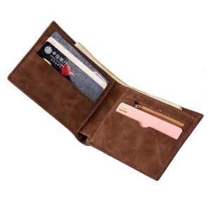 Mjuk smidig plånbok med myntfack - Brun