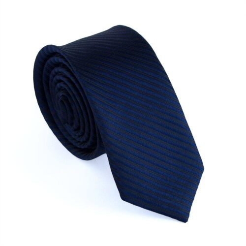 Smal slips mörkblå m tunna ränder "Everett"