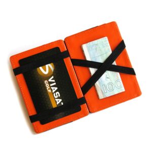 Magic Wallet korthållare i konstläder Svart / Orange