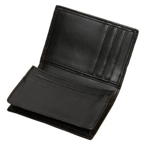 Stilren kortplånbok i slätt svart läder