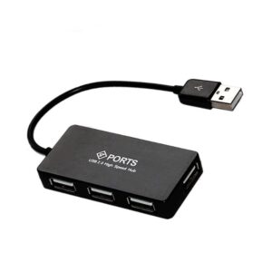 USB 2.0 Hub 4-port Svart