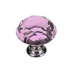Knoppar 2-pack - Diamant / Kristall Rosa med silverfot