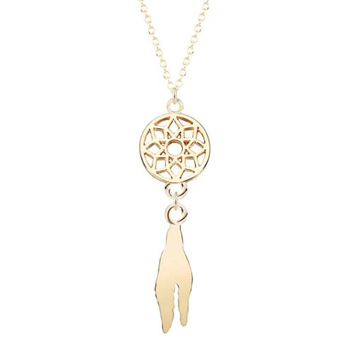 Halsband med hänge - "Dream Catcher" Silver / Guld