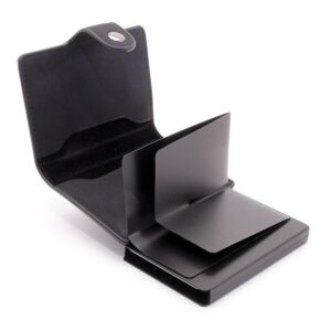 Kortfodral Card Case Fold Out Alu / Leather - Svart