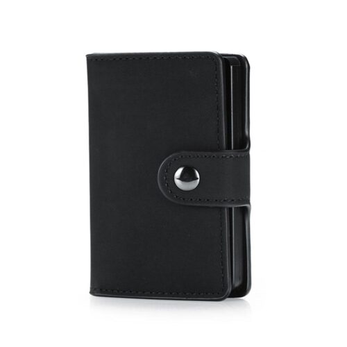 Kortfodral Card Case Fold Out Alu / Leather - Svart
