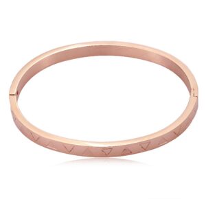 Armband Triangles Link Solid - Rosa Guld