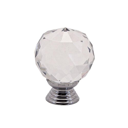 Knoppar 2-pack - Diamant / Kristall med silverfot