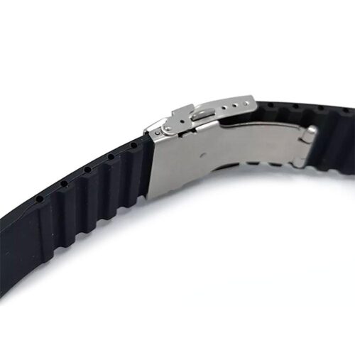 Klockarmband Ränder Silikon m metallspänne 20 mm - Välj färg