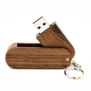 USB-minne 64 GB Rundad i trä - Mörkbrun