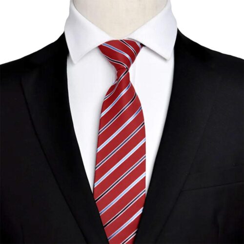 Färdigknuten slips med mönster Vuxen 48 x 8 cm - Flera varianter