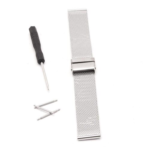 Klockarmband mesh - Svart eller Silver 20 mm
