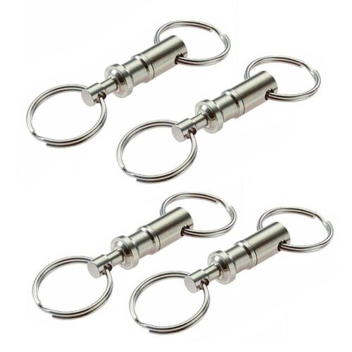 Quick Release smidig nyckelring i metall 4-pack
