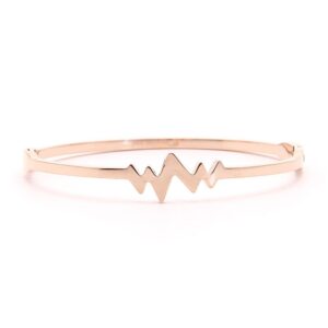 2 st Armband Heartbeat Link Solid - Rosa Guld