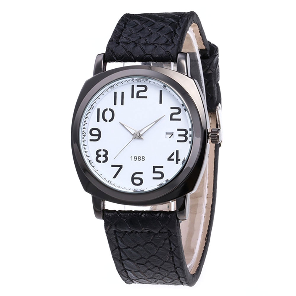 Herrklocka Evolve Grå Metallic + Läderarmband - Flera färger