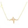 Halsband "heartline" i guld med litet hjärta