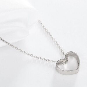 Halsband med hänge - "Heart Outline" Silver / Guld