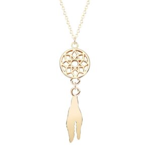 Halsband med hänge - "Dream Catcher" Silver / Guld