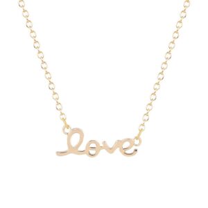 Halsband med hänge - "Love" Silver / Guld