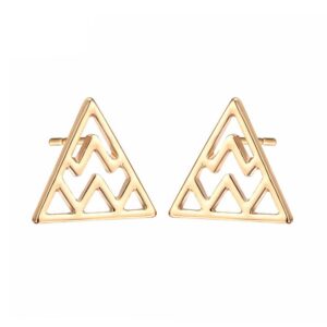 Örhängen - "Triangle ZigZag" Guld / Silver