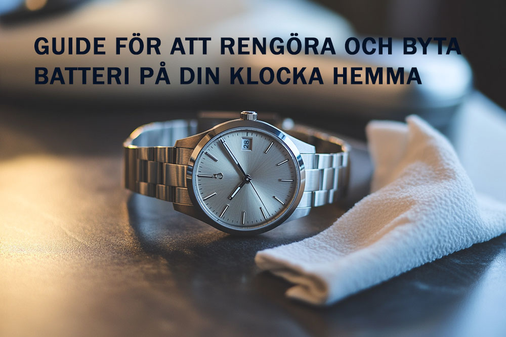 rengör klocka, byta batteri klocka, guide, steg för steg