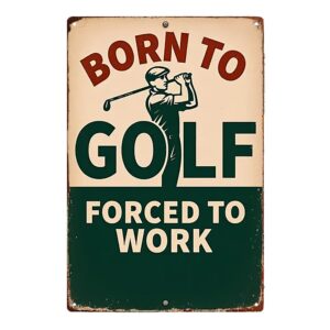 Metallskylt med golftema - You don't stop playing golf..