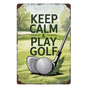 Metallskylt med golftema - You don't stop playing golf..
