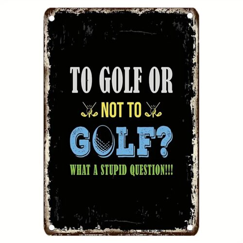 Metallskylt med golftema - You don't stop playing golf..