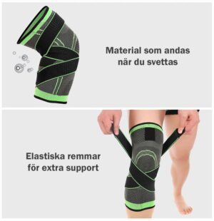 Stabiliserande knäskydd med straps - Flera storlekar