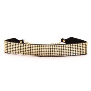 Halsband Choker Studs Bred - Guld / Silver