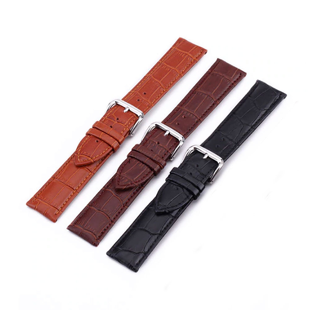 Klockarmband i läder 20 mm - Olika färger